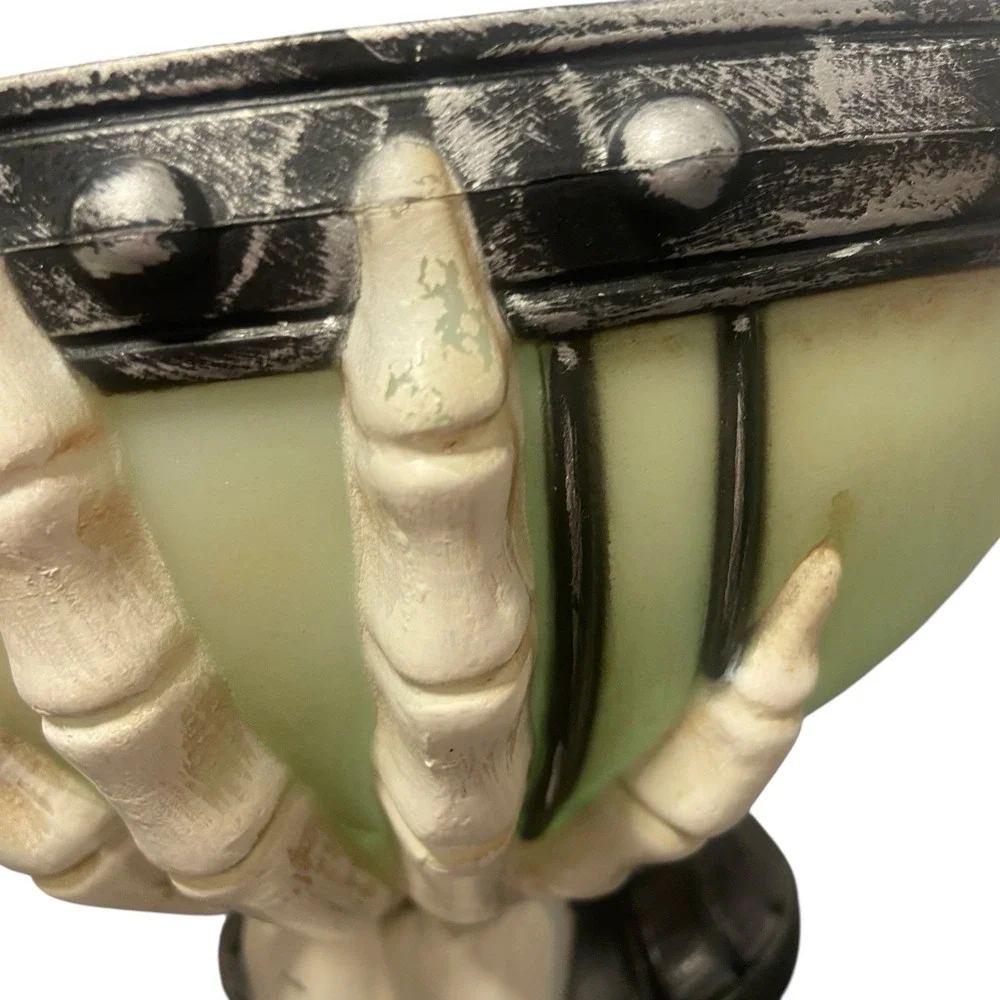 Haunted Living Flashing Skeleton Hands Bowl LED Color Changing Tested Video